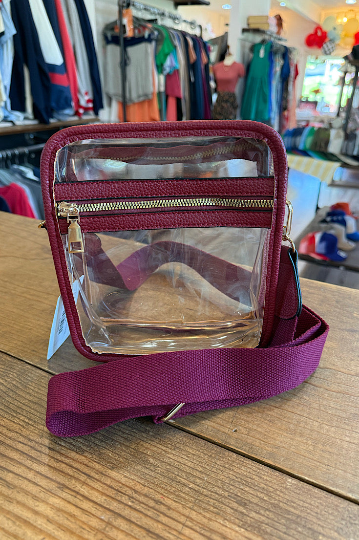 Red Square Clear Crossbody