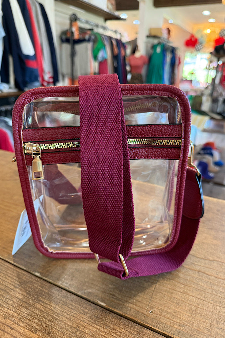 Red Square Clear Crossbody
