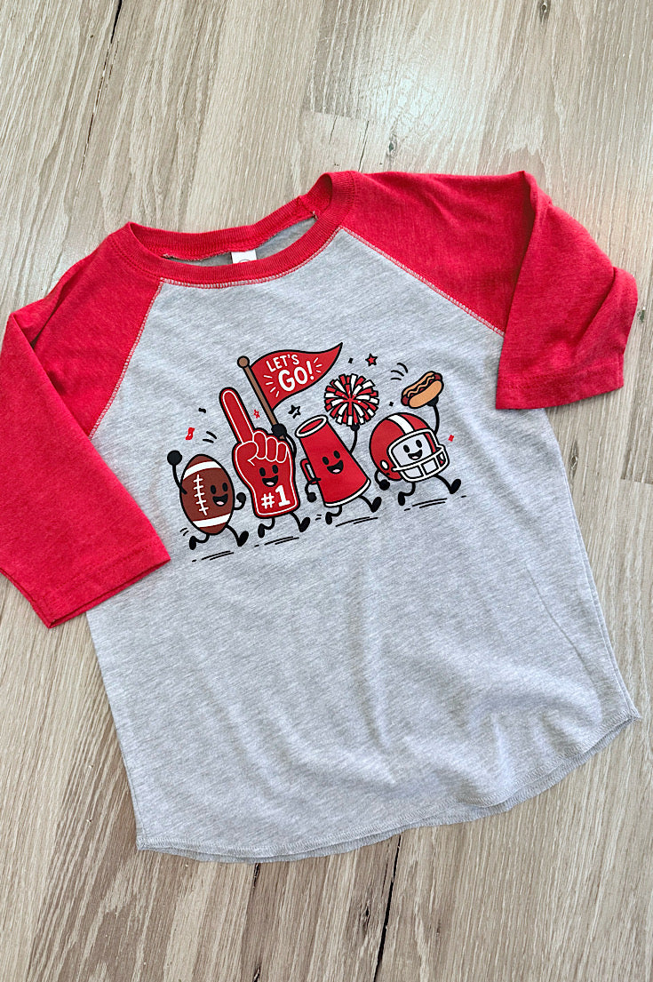 Football Characters Toddler Raglan Tee