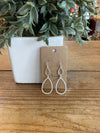 Metal Teardrop Layered Dangle Earrings