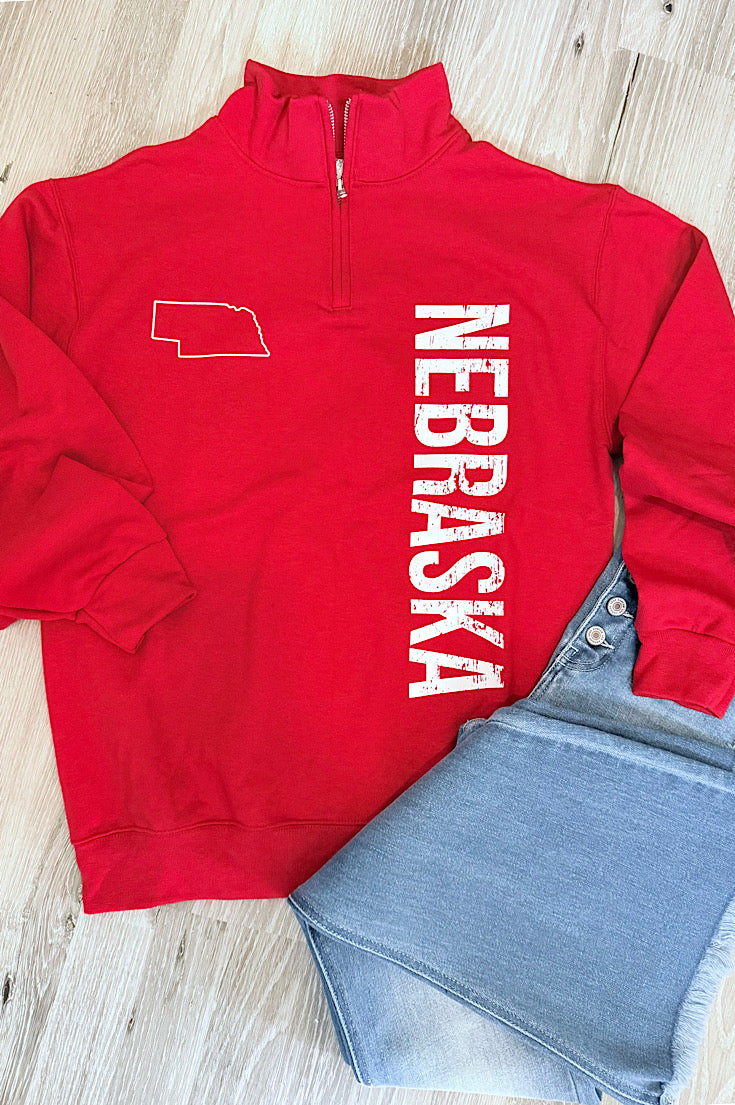 Vertical Nebraska 1/4 Zip