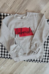 Youth Nebraska Script Print Sweatshirt