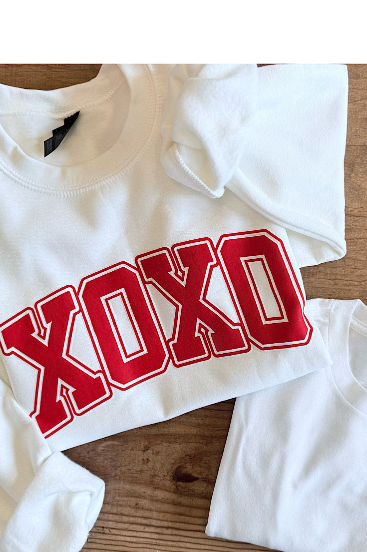 XOXO Puff White Sweatshirt