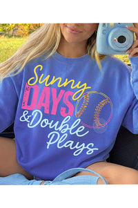 Sunny Days & Double Plays Tee or Sweatshirt