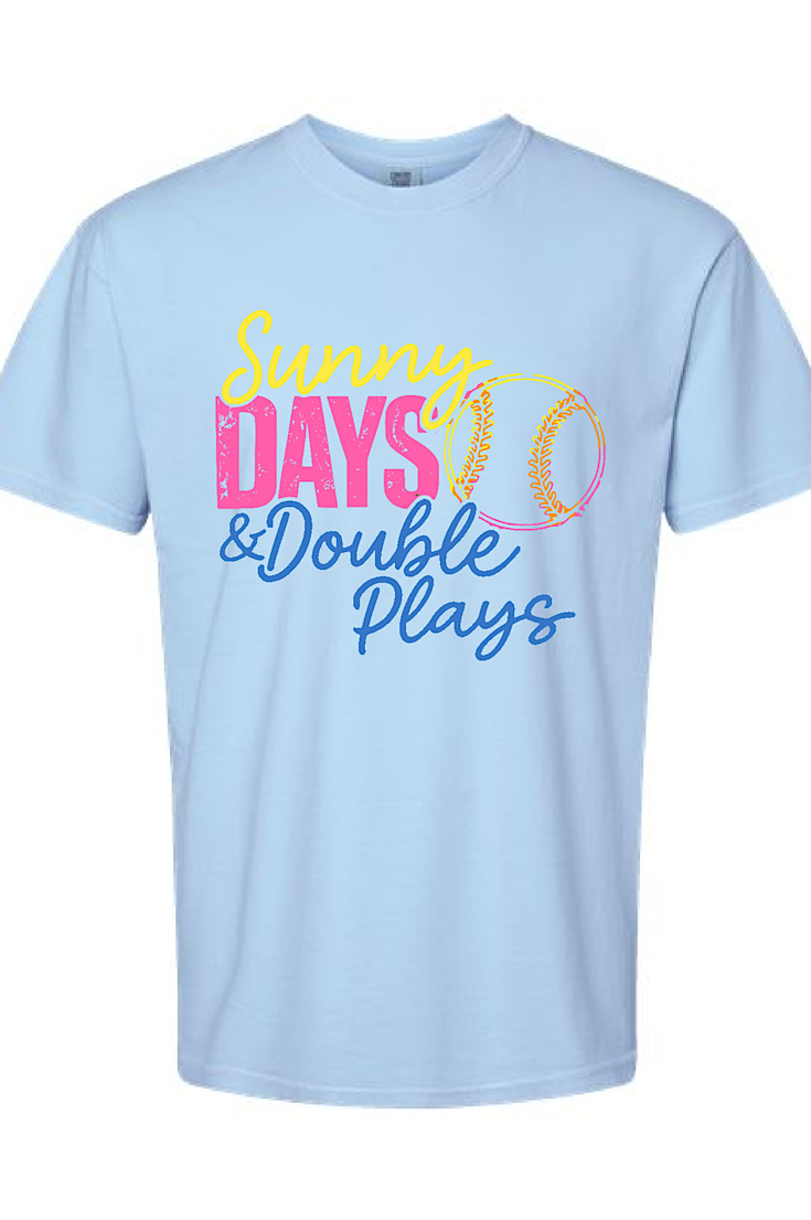 Sunny Days & Double Plays Tee or Sweatshirt