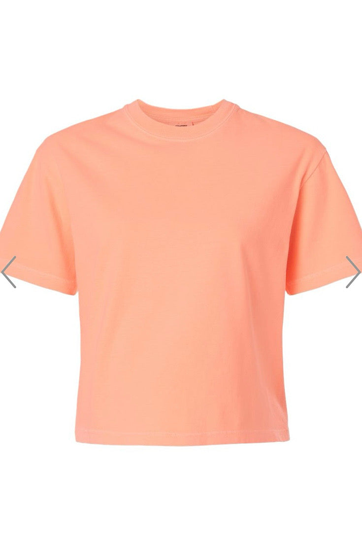 Chayse Boxy Modest Crop Washed Tee {4 colors}