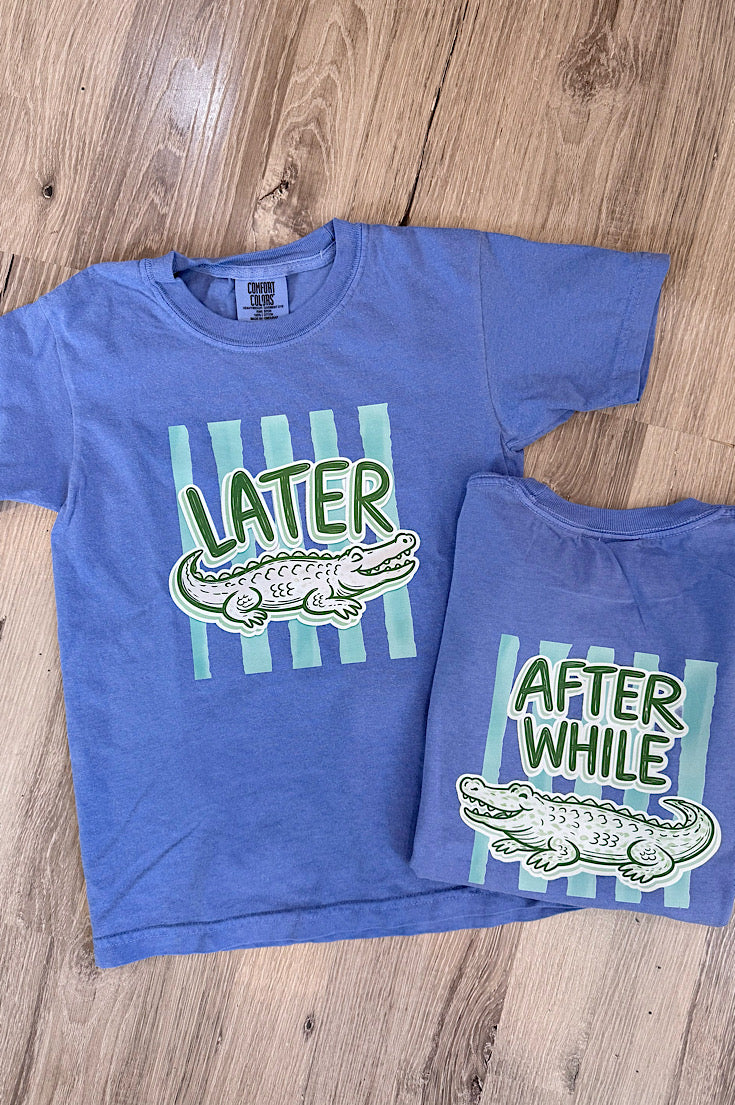 Later Gator; After While Crocodile Dual Sided Youth Tee