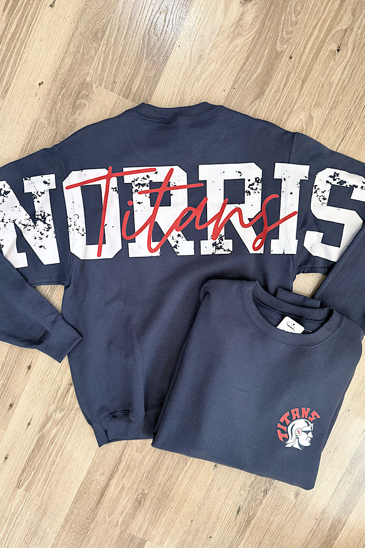 Norris Titans Long Back Navy Fleece