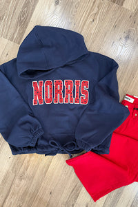 Norris Polka Dot Print Navy Hoodie