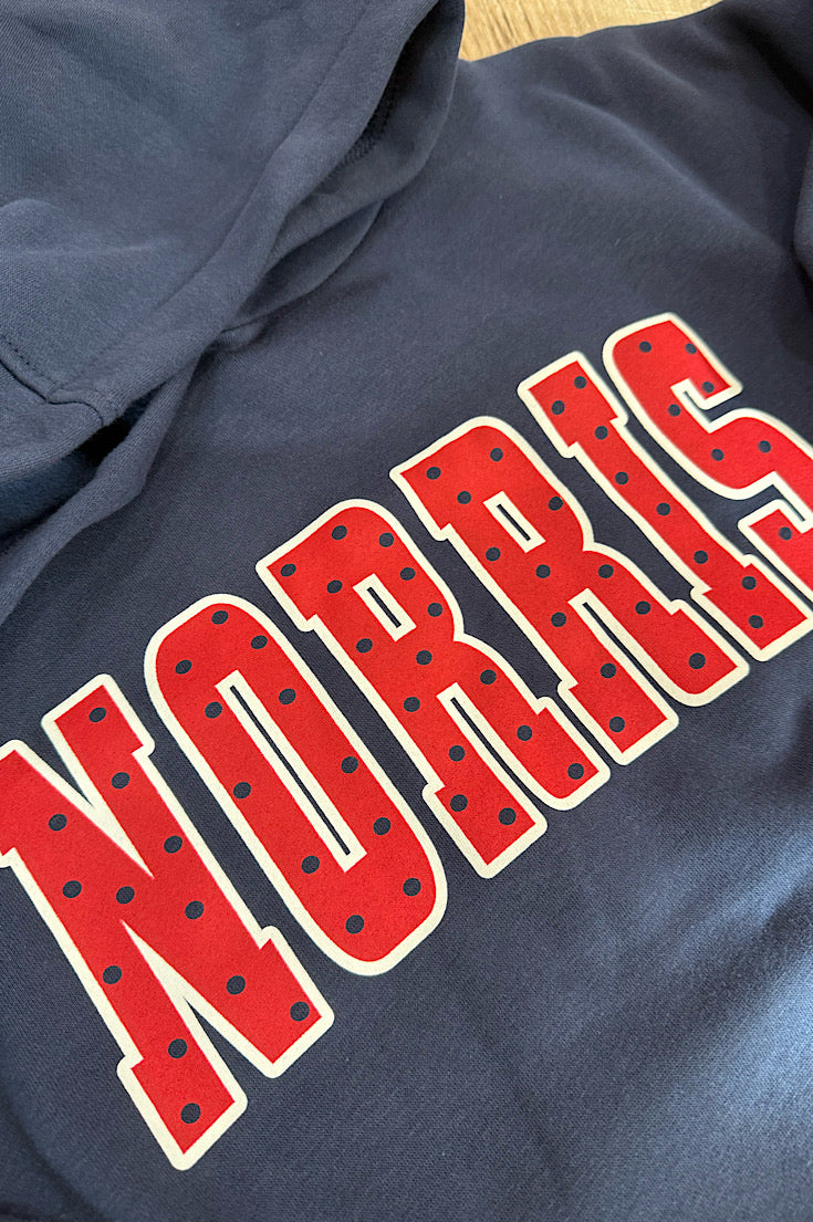 Norris Polka Dot Print Navy Hoodie