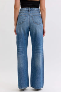 Chandler Wide Leg Curved Seam Denim