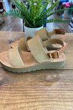 Logan Double Strap Taupe Sandal