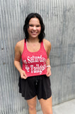 On Saturdays We Tailgate Racerback Tank {2 colors}