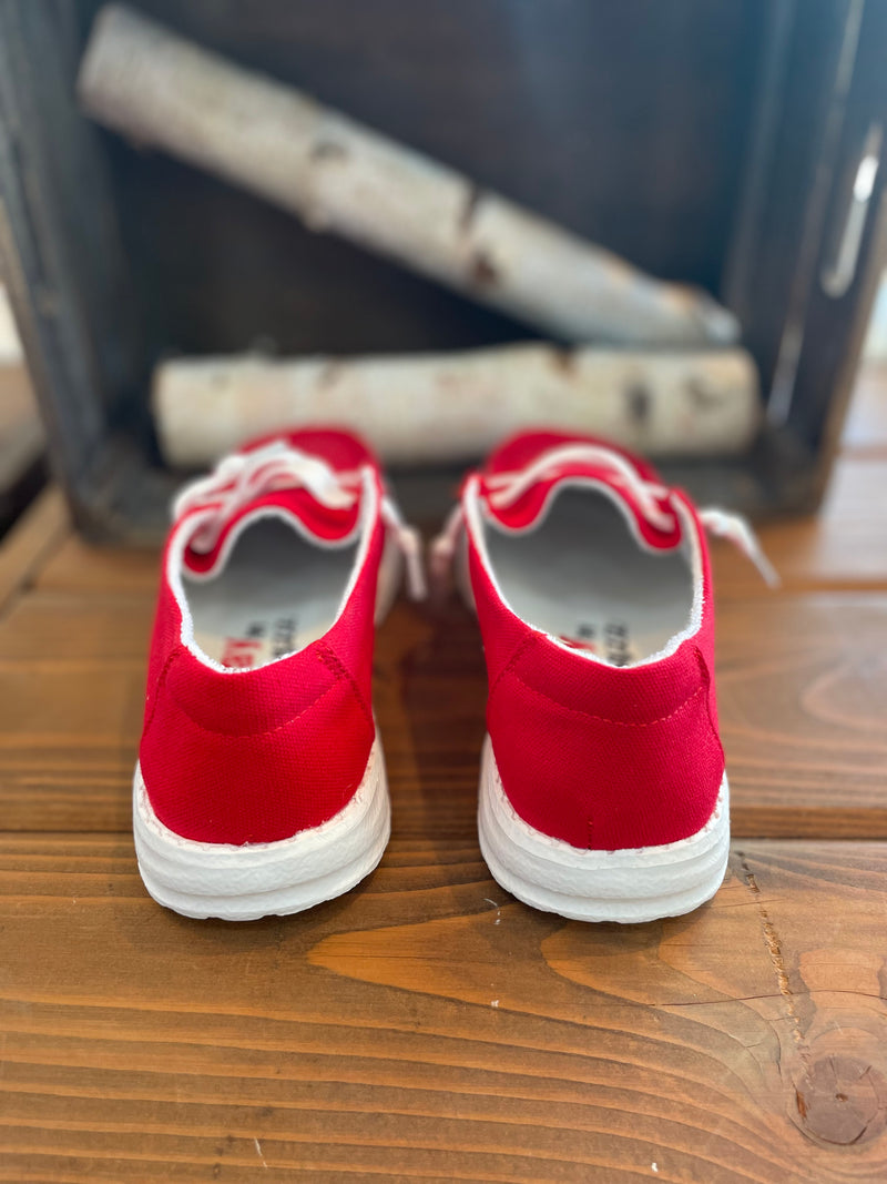 Blaze True Red Canvas Slip On Sneaker