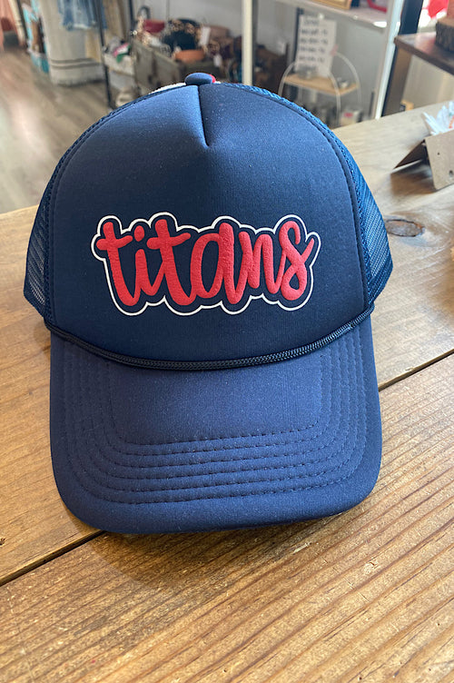 Titans Navy Foam Trucker Hat