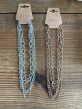 Triple Chain Link Necklace {Silver or Gold}