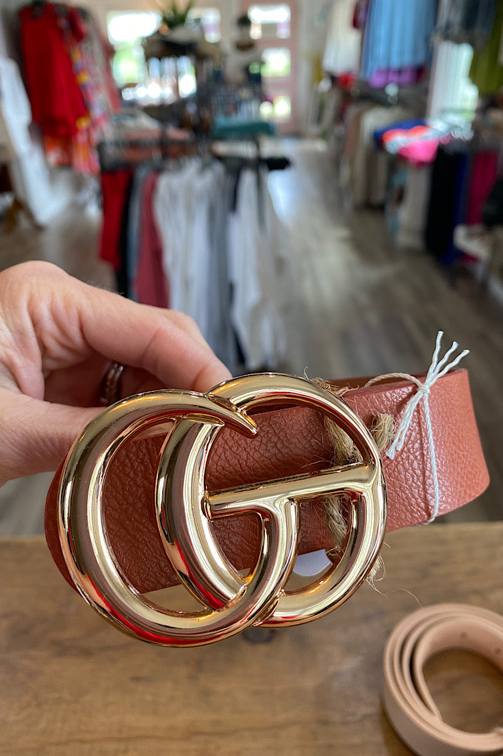 Faux Leather Metal Ring Dupe Belt