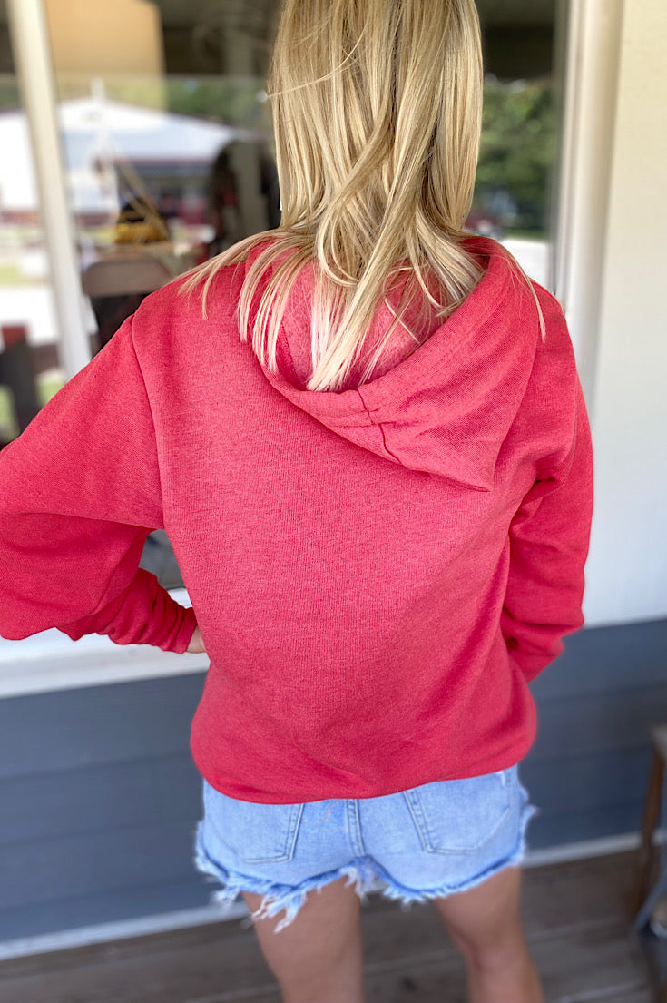 Norris Heather Red Bella Hoodie