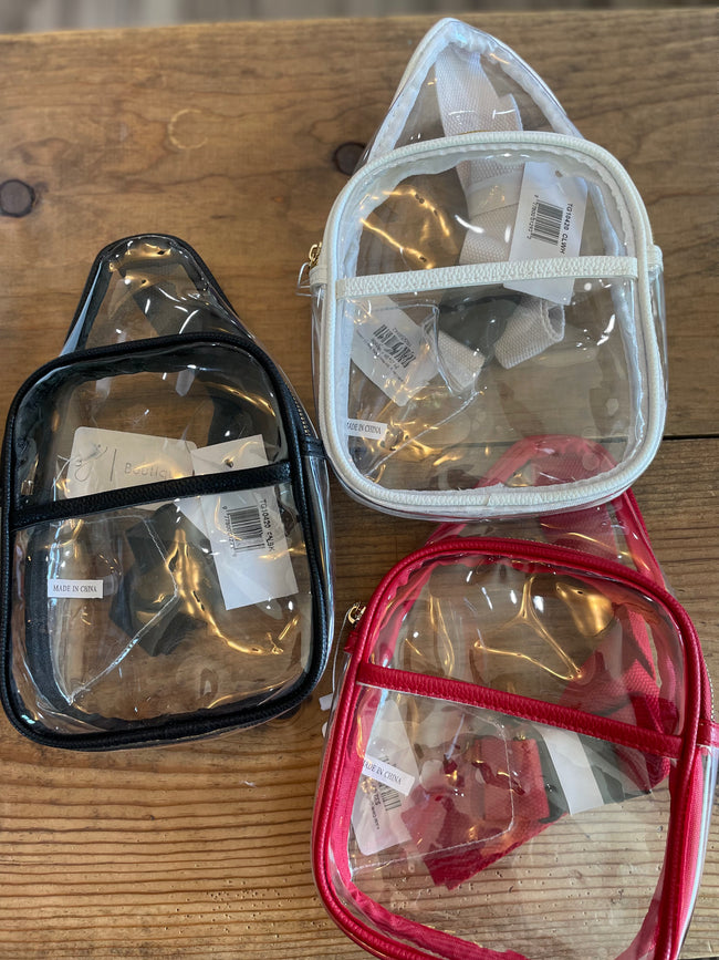 Kade Clear Stadium Sling Bag {3 colors}