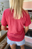 Norris Heather Red Confetti Tee