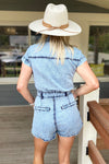 Harley Denim Button Down Romper