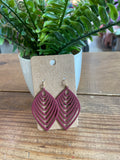 Coated Leaf Drop Earrings {2 colors}
