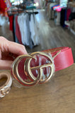 Faux Leather Metal Ring Dupe Belt