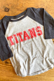 Titans Navy Raglan- Toddler and Youth