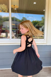 Emily Toddler Criss Cross Black Dress