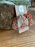 Multi-color Bead Hoop Earrings