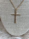 Set of 3 Stack Necklaces with Cross and Coin Charm