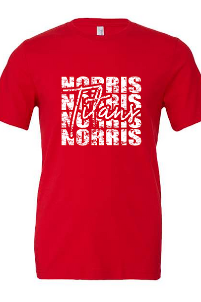 Norris Titans Red Short Sleeve Tee-Unisex