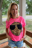 Sunny Leopard Smiley Graphic Tee