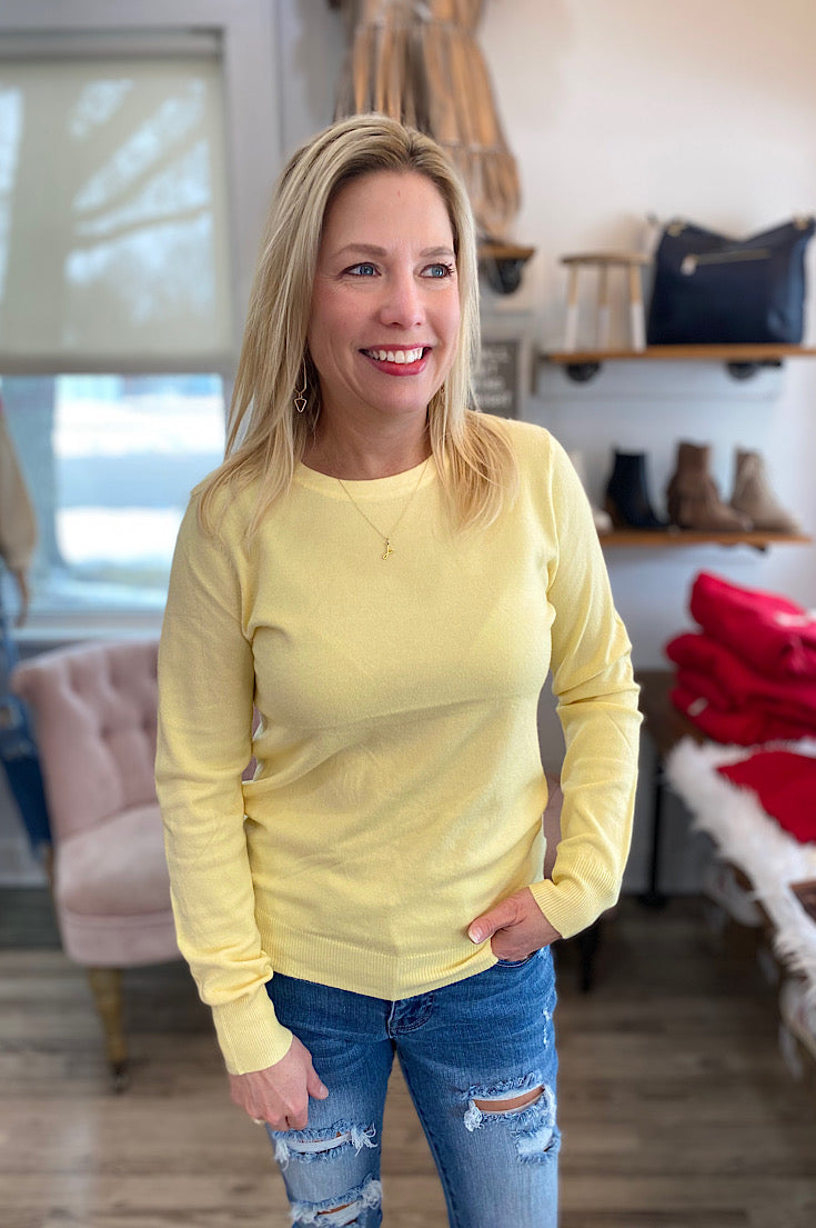 Cody Solid Spring Sweater {2 colors}