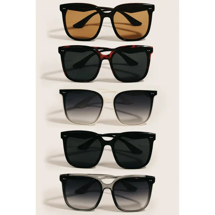 Large Square Lens Sunglasses {5 colors}