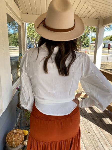 Wool Fedora Wide Brim Hat