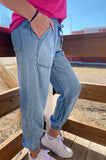 Collins Blue Tencel Joggers