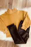 Kalli Camel Toddler Mock Pullover