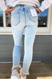 Celia Mid Rise Light Wash Skinny Denim