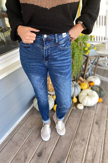 Celia Mid Rise Light Wash Skinny Denim