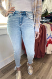 Celia Mid Rise Light Wash Skinny Denim