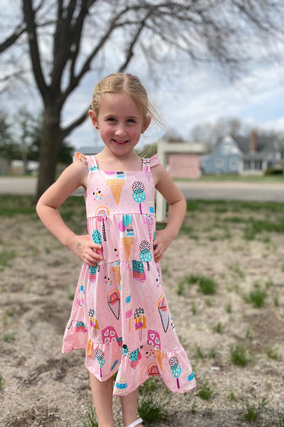 What's the Scoop Ruffle Toddler Maxi Dress
