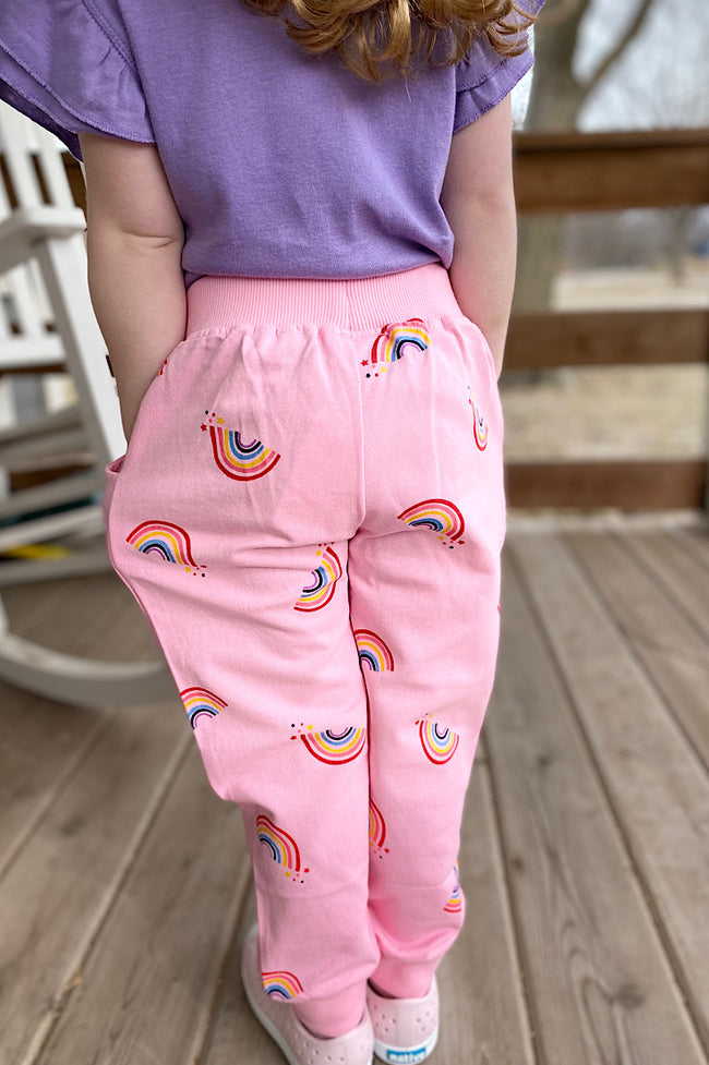 Patton Toddler Pink Rainbow Joggers