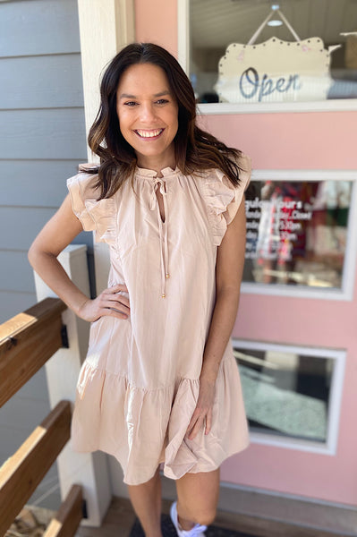 Whitney Beige Party Dress