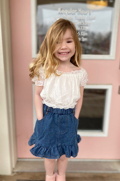 Serena Toddler Girls Denim Skirt