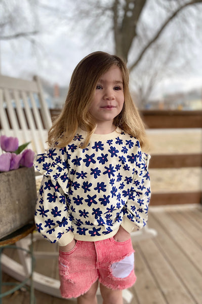 Krista Toddler Pink Washed Denim Shorts