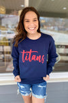 Titans Puff Script Sweatshirt