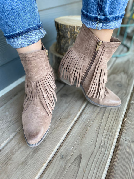 Brett Sand Faux Suede Lace Up Boot