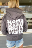 Moms Against White Baseball Pants Charcoal Hoodie