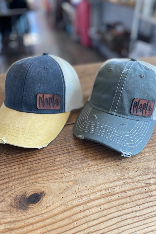 Mama Leather Patch Hat